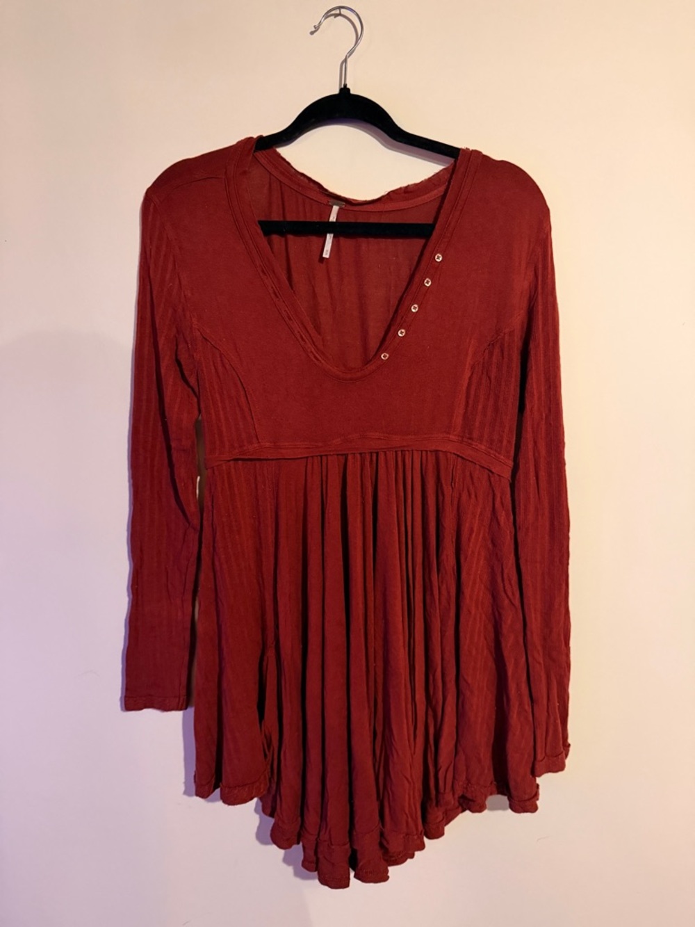 Free People Birdie Henley Babydoll Tunic